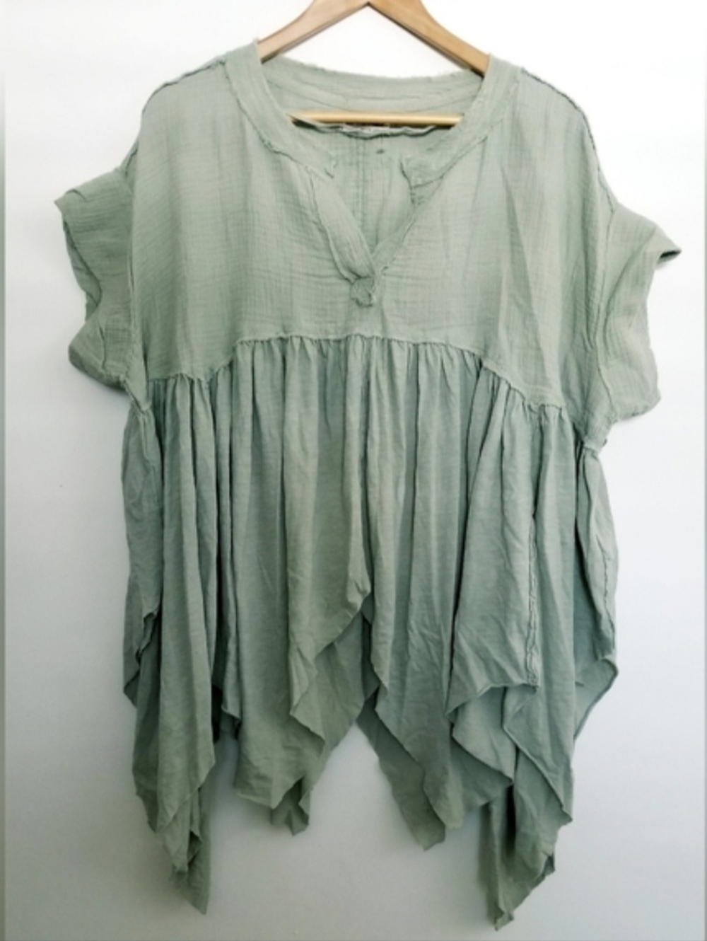 NEW We The Free Sugar Rush Baby Doll Oversized Top Lagenlook Style Boho Top NWOT - Picture 2 of 13